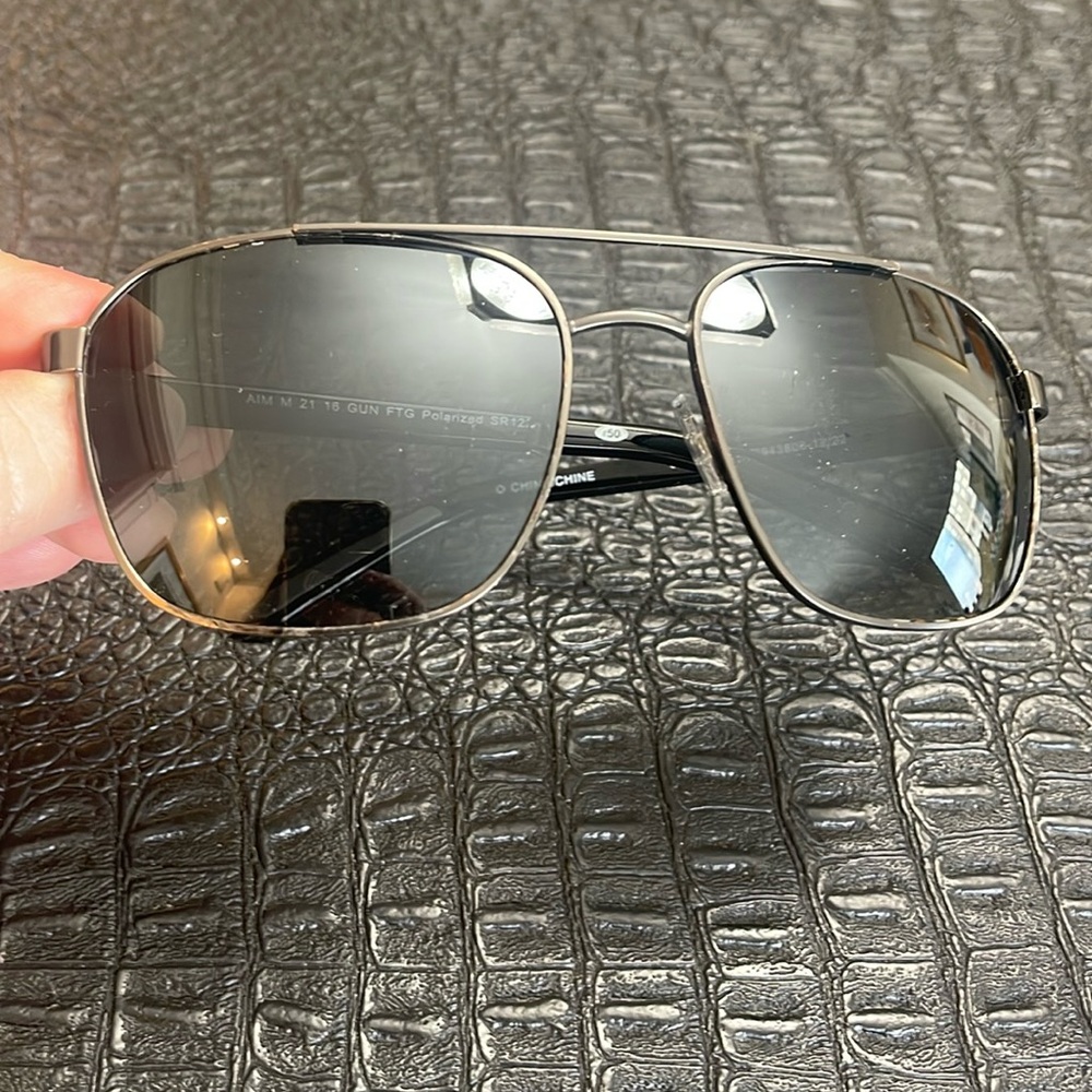 Silver Aviator Polarized Men’s Sunglasses